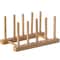 Basicwise Set of 2 Bamboo Wooden Dish Drainer Rack, Plate Rack, And Drying Drainer, 4 Grid QI004355D.2 - alternate 5